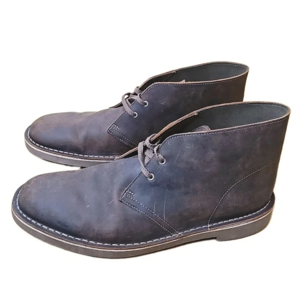 Clarks Brown Leather Chukkas Desert Boots Men Sz 11M Bushacre 2 Ultimate Comfort